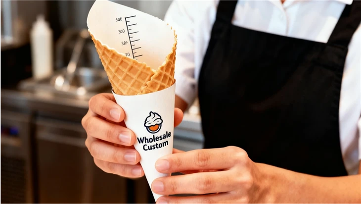 Ice cream cone wrappers for Coffee shop