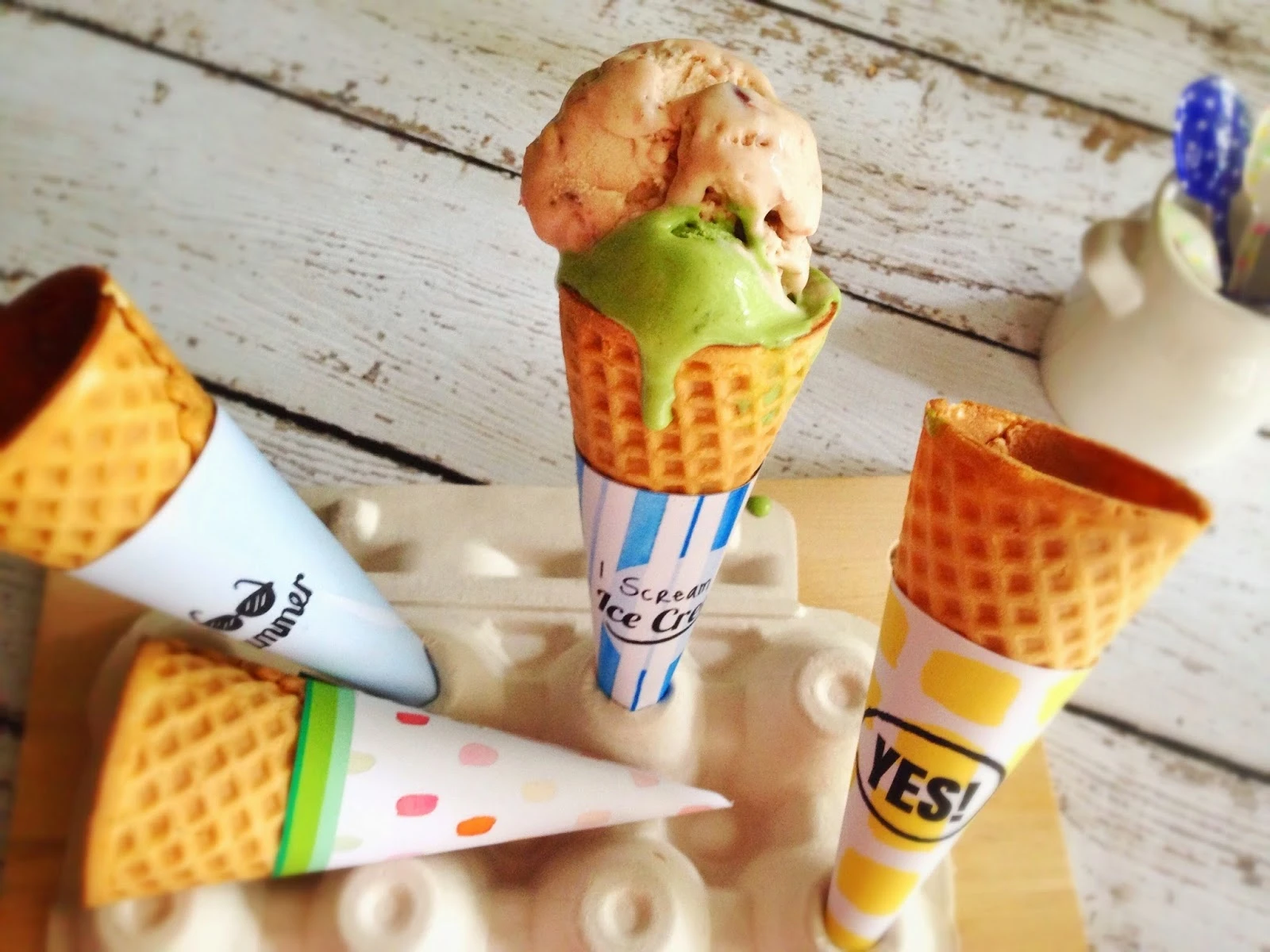 Kraft paper ice cream cone sleeves 1 Kraft paper ice cream cone sleeves 1