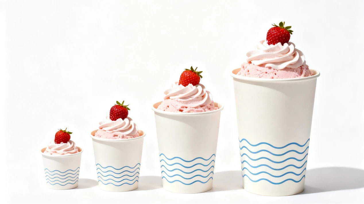 customizable Paper Ice Cream Cups 2 customizable Paper Ice Cream Cups 2