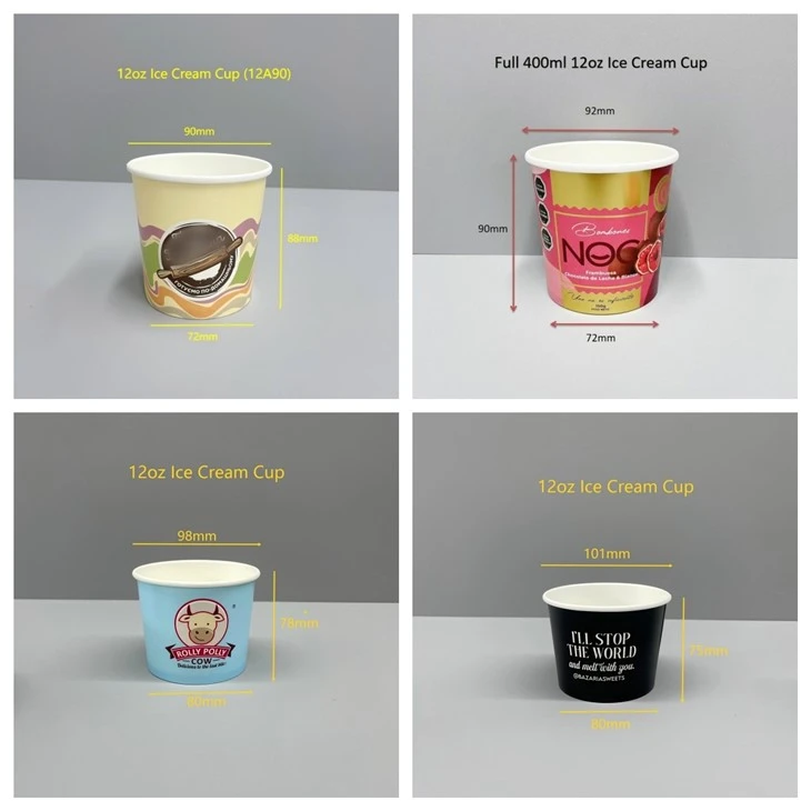 Ice cream cup sizes For Ice cream supplier