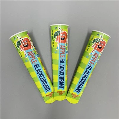 Tube Calippo imprimé avec couvercle en papier d'aluminium