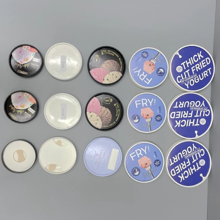 Ice cream cup Paper lids with various sizes